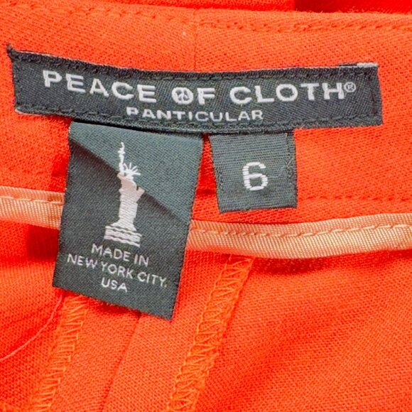 PEACE OF CLOTH Women's Red Pants Poly Blend Stretch Pockets Size 6 - Picture 9 of 11